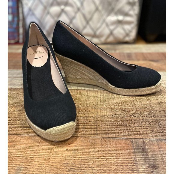 J. Crew Shoes - New J.Crew Seville espadrille wedges 64498 black 9